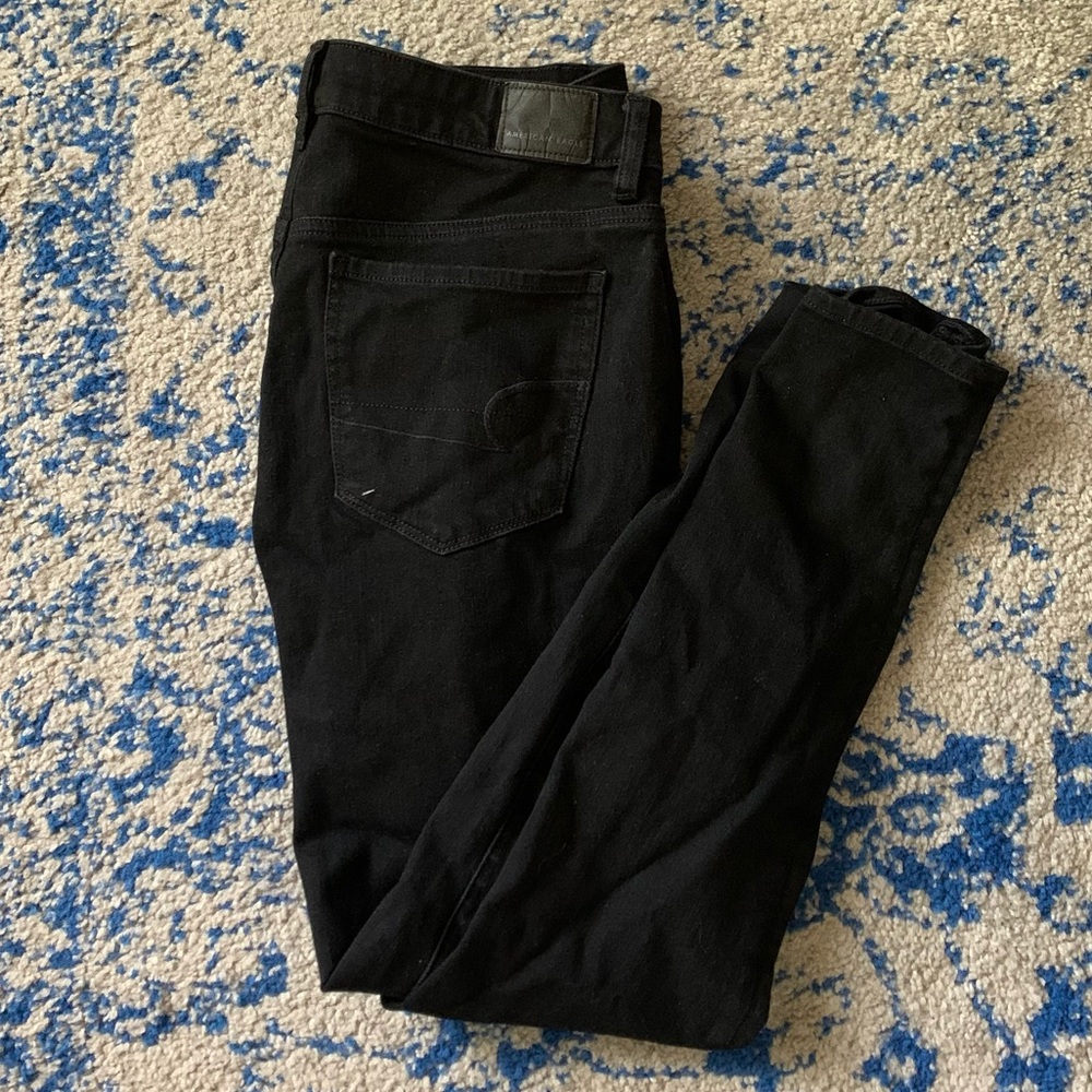 Black American Eagle High Waisted Jeggings